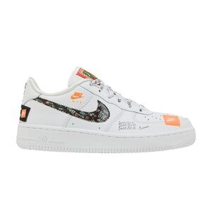 Nike Air Force 1 “Just Do It” White Leather Sneakers – Youth Size 7Y